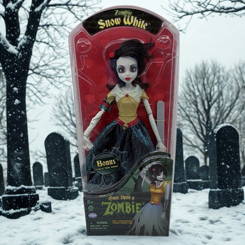 Once Upon a Zombie Snow White 11” Doll WowWee 2012 New Sealed Collector Stand - Picture 9 of 9